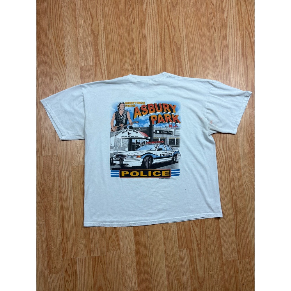 Vintage 2002 Asbury Park NJ Stone Pony Police T-Shirt Jerzees XL Bruce Style